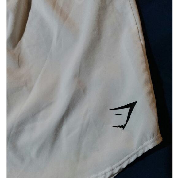 $Gymshark white lightweight shorts athletic gym workout pull on. Sz XL - Picture 2 of 6